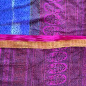 -Beautiful 3 colours shades pure silk sari ready to wear & blouse to fit bust 36